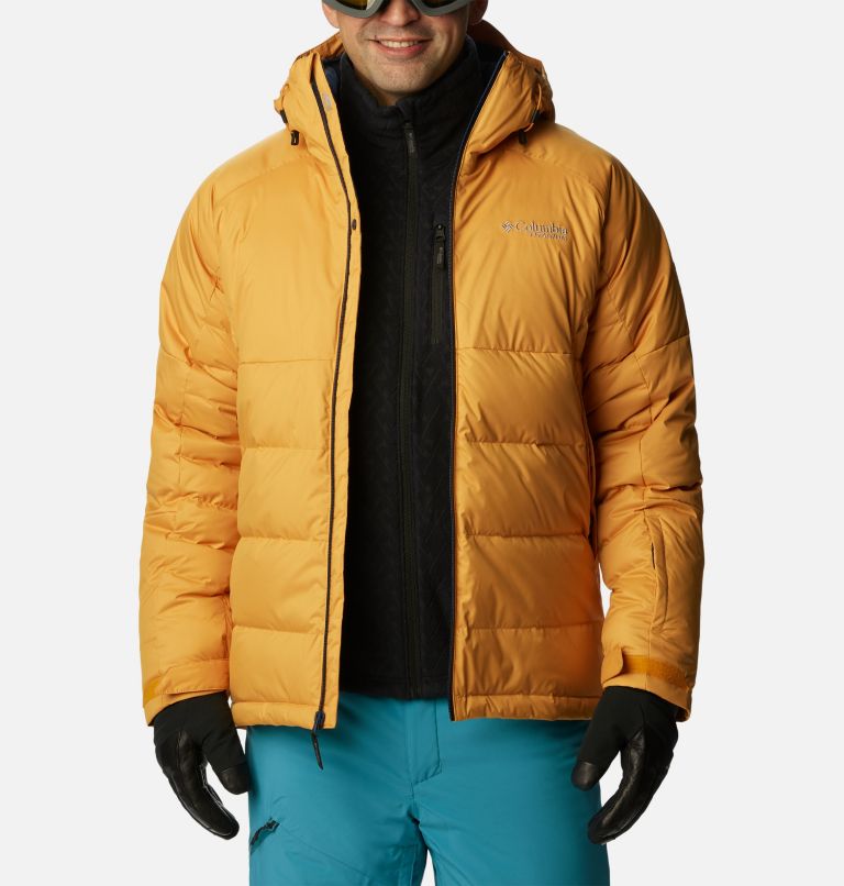 Manteau en Duvet Roaring Fork  pour hommes, Color: Raw Honey, Collegiate Navy, image 12