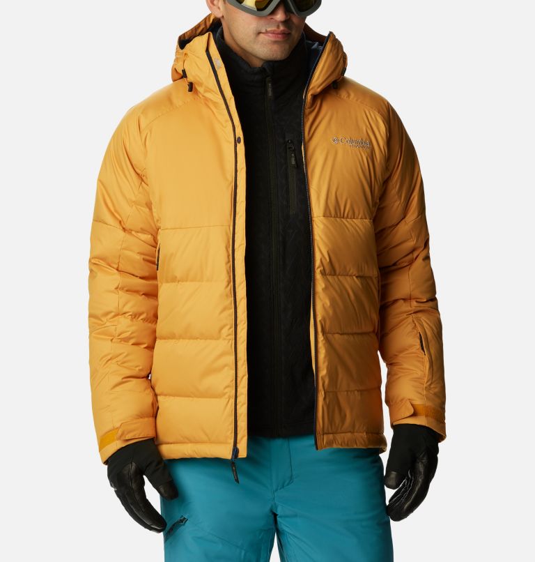 Manteau en Duvet Roaring Fork  pour hommes, Color: Raw Honey, Collegiate Navy, image 10