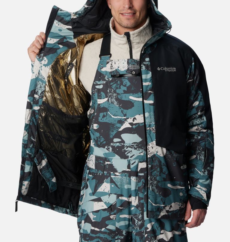 Men's Highland Summit Jacket, Color: Metal Geoglacial Print, Black, image 5