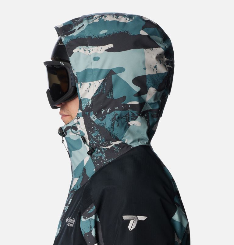Thumbnail: Men's Highland Summit Jacket, Color: Metal Geoglacial Print, Black, image 8
