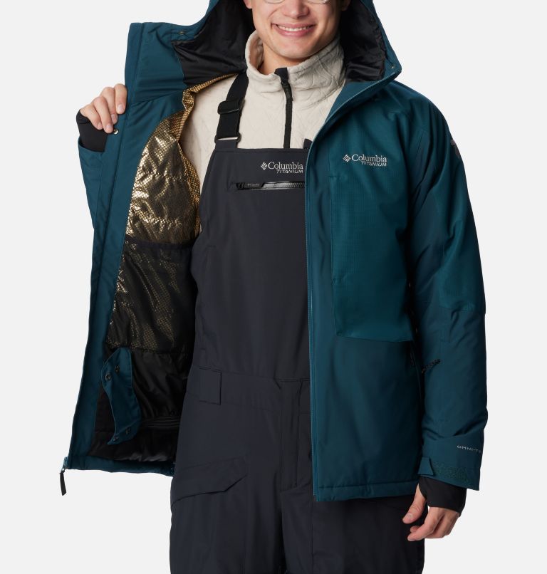 Thumbnail: Men's Highland Summit Jacket, Color: Night Wave, Black, image 5