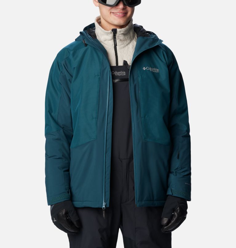 Men's Highland Summit Waterproof Ski Jacket, Color: Night Wave, Black, image 11