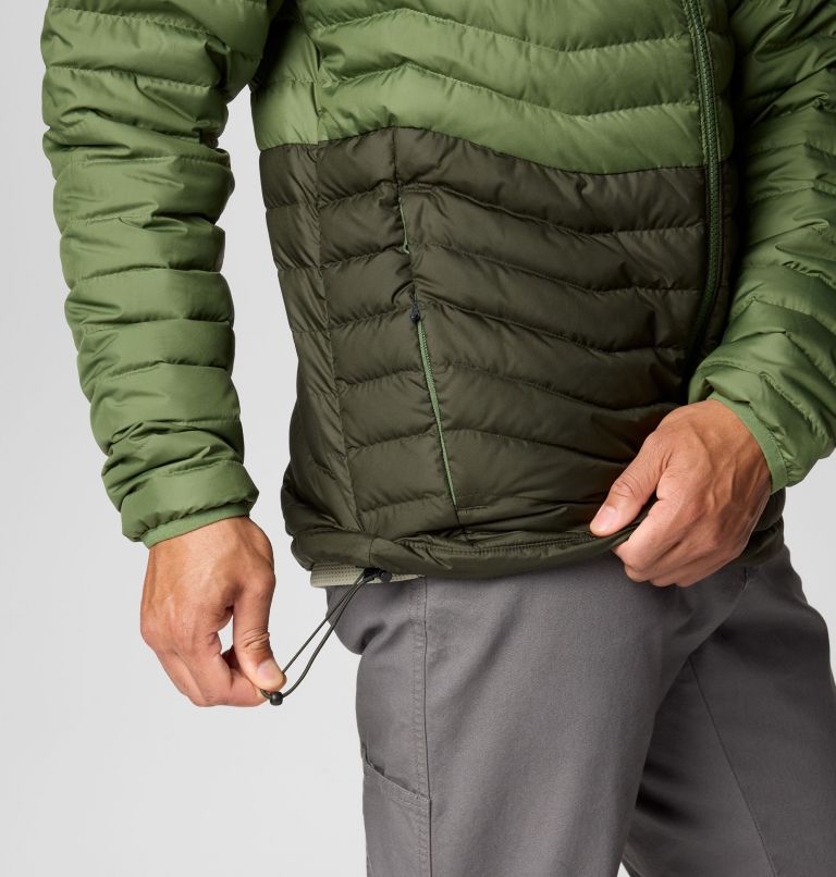 Men's Westridge Down Hooded Jacket, Color: Greenscape, Canteen, image 7