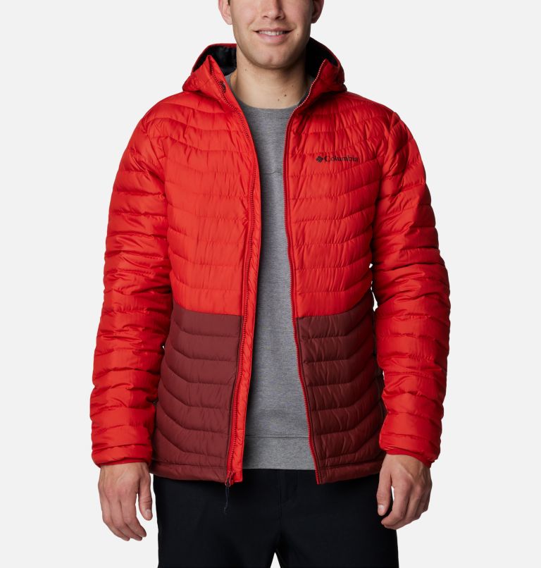 Men's Westridge Down Hooded Jacket, Color: Spice, Sail Red, image 8