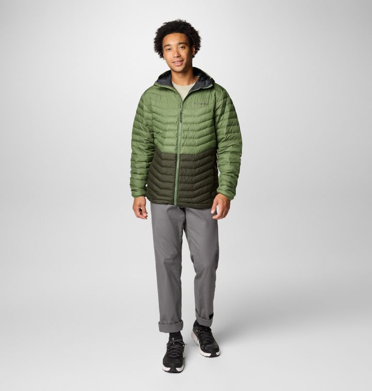 Men's Westridge Down Hooded Jacket, Color: Greenscape, Canteen, image 3