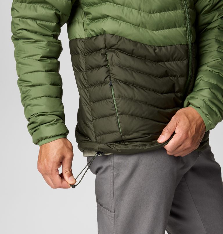 Men's Westridge Down Hooded Jacket, Color: Greenscape, Canteen, image 7