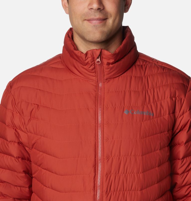 Westridge Down Jacket, Color: Shark, Warp Red, image 4
