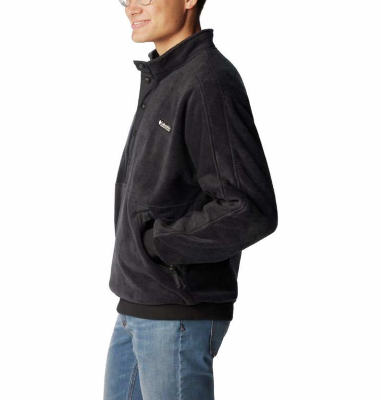 Men's Wintertrainer Half Snap Fleece Pullover, Color: Black, image 3