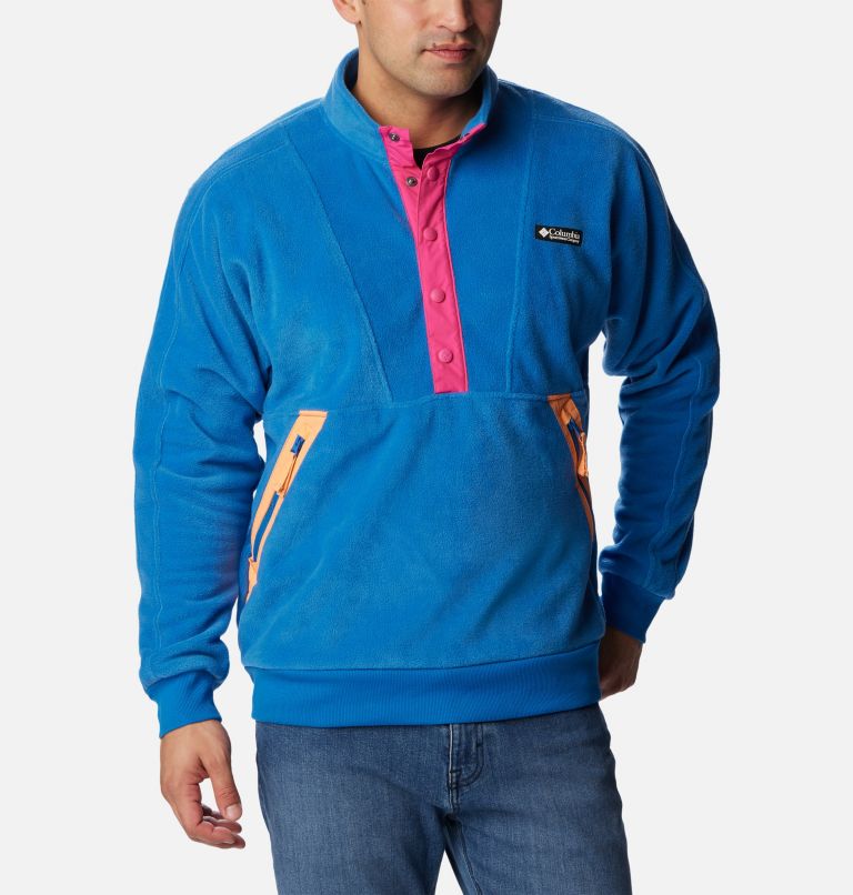 Thumbnail: Men's Wintertrainer Fleece Pullover , Color: Bright Indigo, image 5