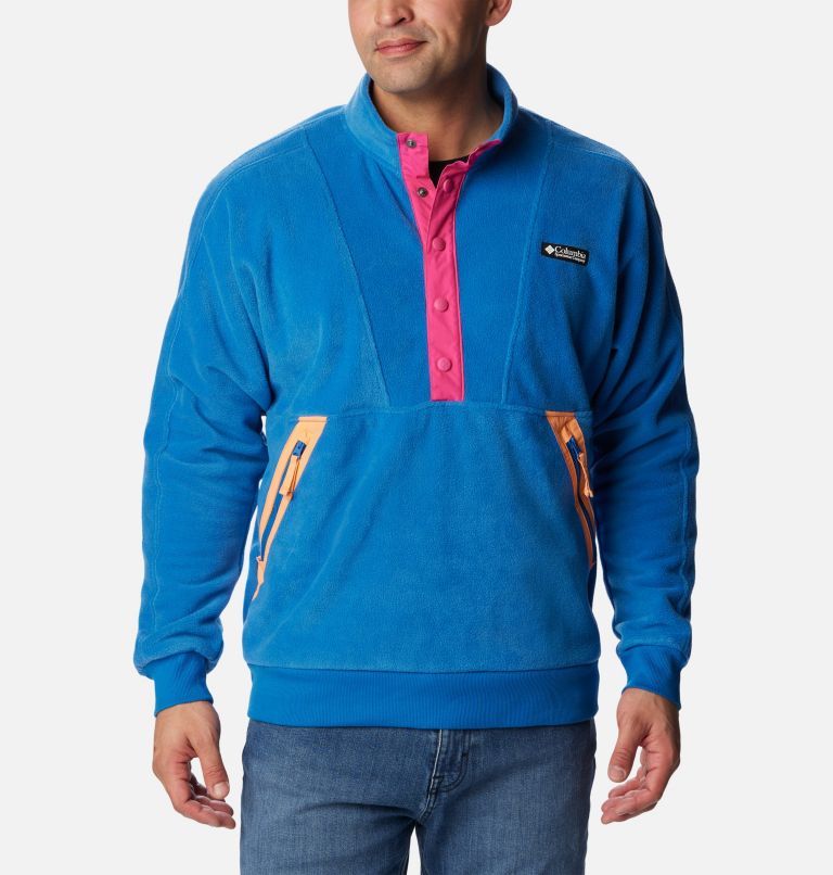 Thumbnail: Men's Wintertrainer Fleece Pullover , Color: Bright Indigo, image 1