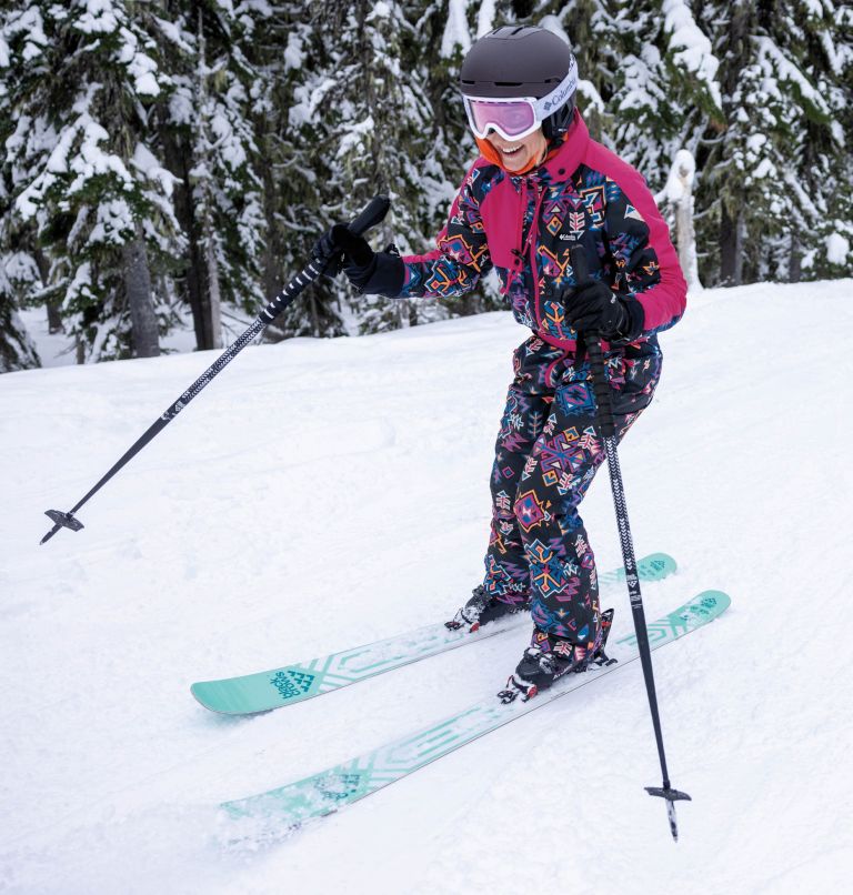 Thumbnail: Combinaison de ski Wintertrainer pour femmes, Color: Black Woven Nature Print, Fuchsia Fizz, image 10