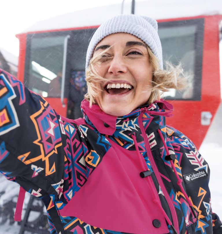 Thumbnail: Combinaison de ski Wintertrainer pour femmes, Color: Black Woven Nature Print, Fuchsia Fizz, image 12