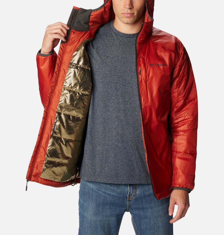Men's Arch Rock Double Wall Elite Hooded Insulated Jacket, Color: Warp Red, image 5