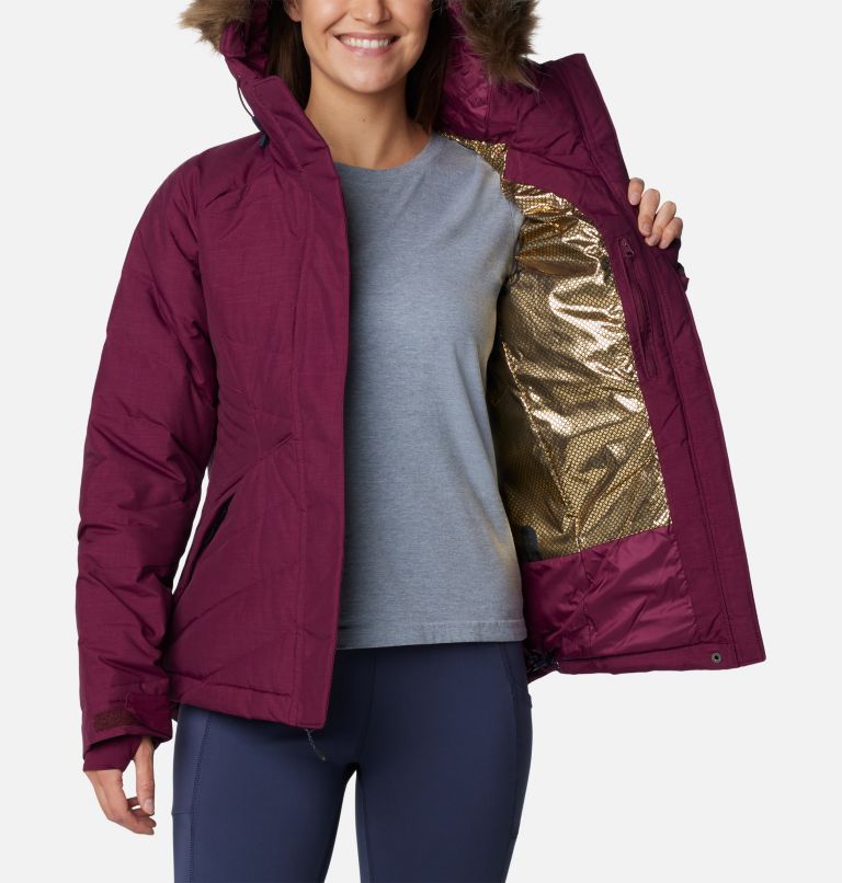 Women's Lay D Down III Jacket, Color: Marionberry Matte, image 5