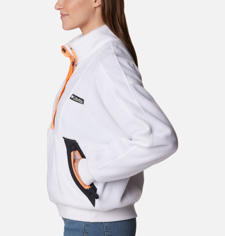 Women's Wintertrainer Fleece Pullover, Color: White, image 3