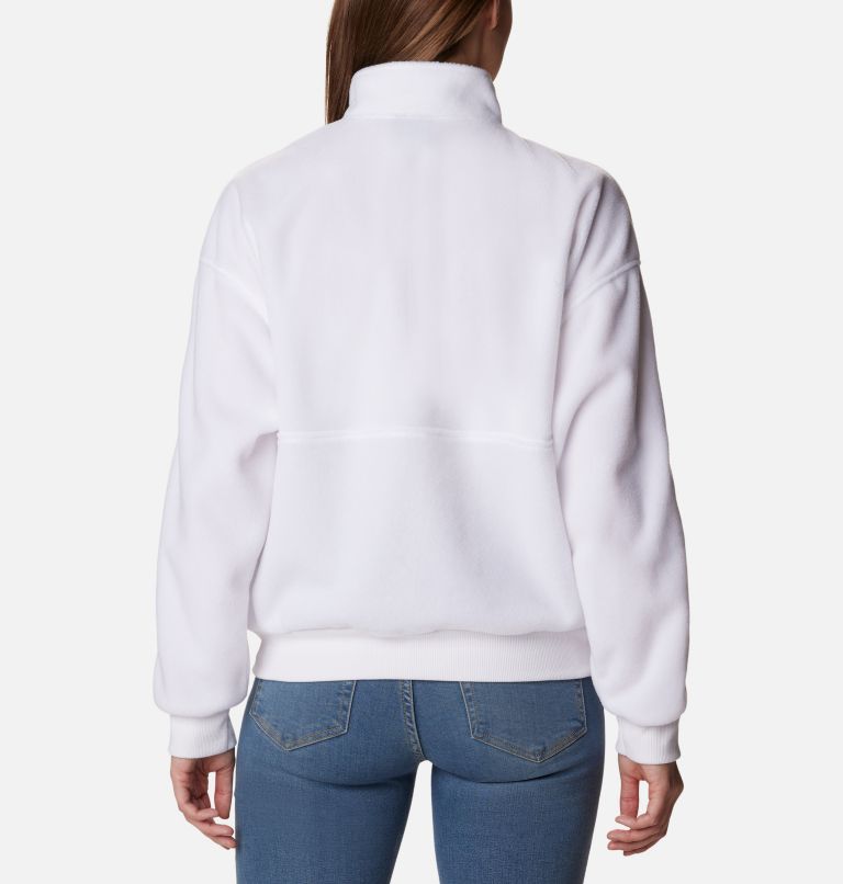 Thumbnail: Wintertrainer Half Snap Fleece-Pullover für Frauen, Color: White, image 2