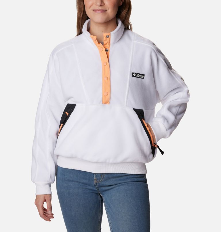 Women's Wintertrainer Fleece Pullover, Color: White, image 1