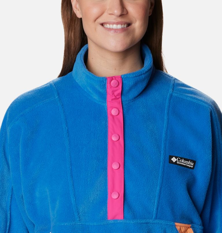Thumbnail: Women's Wintertrainer Fleece Pullover, Color: Bright Indigo, image 4