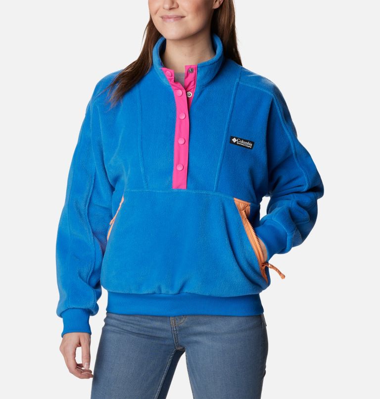 Women's Wintertrainer Fleece Pullover, Color: Bright Indigo, image 1