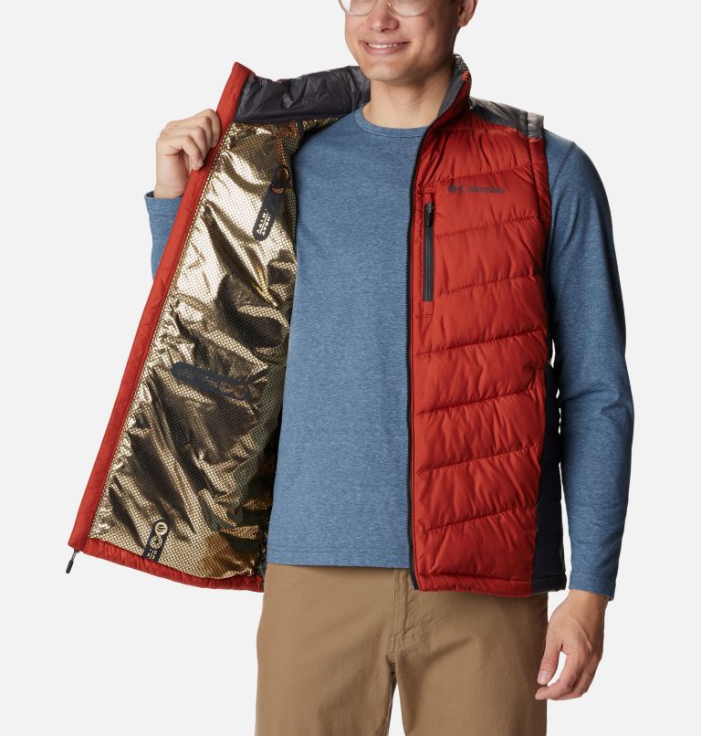 Men's Labyrinth Loop Vest, Color: Warp Red, Shark, image 5