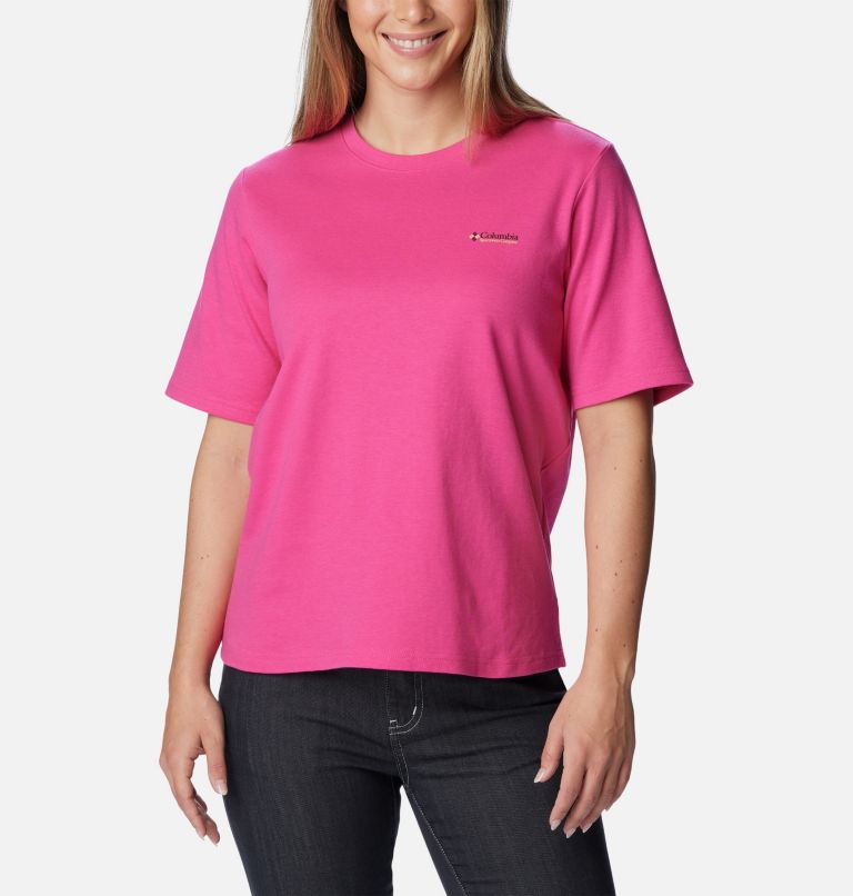 Thumbnail: Women's Wintertrainer Graphic T-Shirt, Color: Fuchsia Fizz, image 2