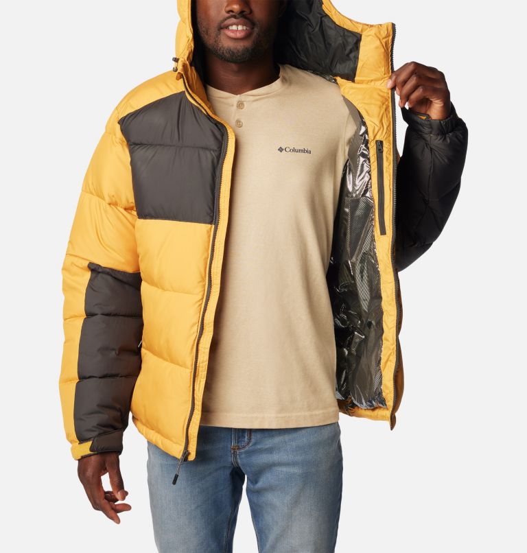 Men's Pike Lake II Hooded Puffer Jacket, Color: Raw Honey, Shark, image 5