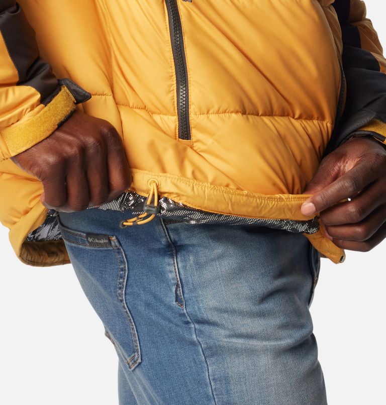 Men's Pike Lake II Hooded Puffer Jacket, Color: Raw Honey, Shark, image 7
