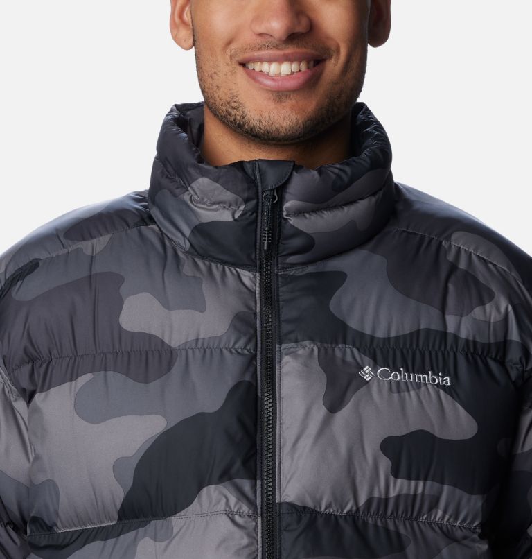 Colorful camo puffer jacket hotsell