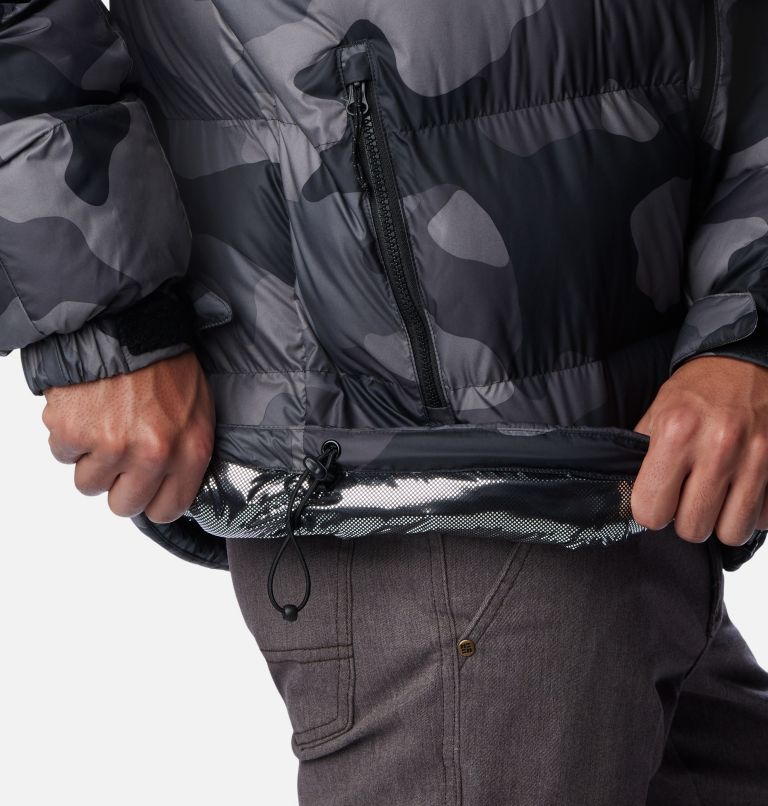 Mens camo bubble outlet jacket