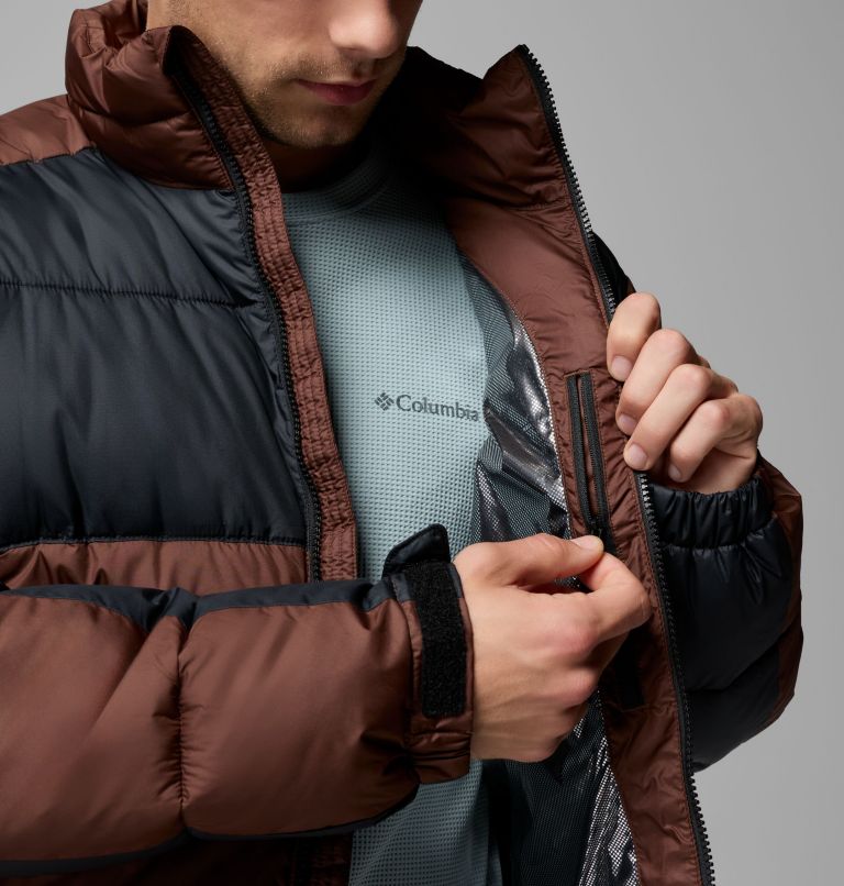 Men's Pike Lake II Puffer Jacket, Color: Tobacco, Black, image 7