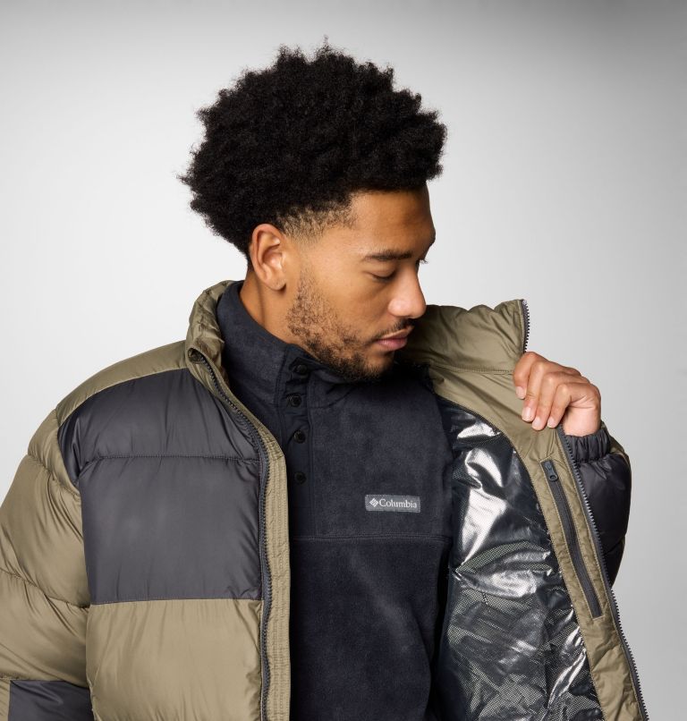 Men's Pike Lake II Puffer Jacket, Color: Stone Green, Shark, image 6
