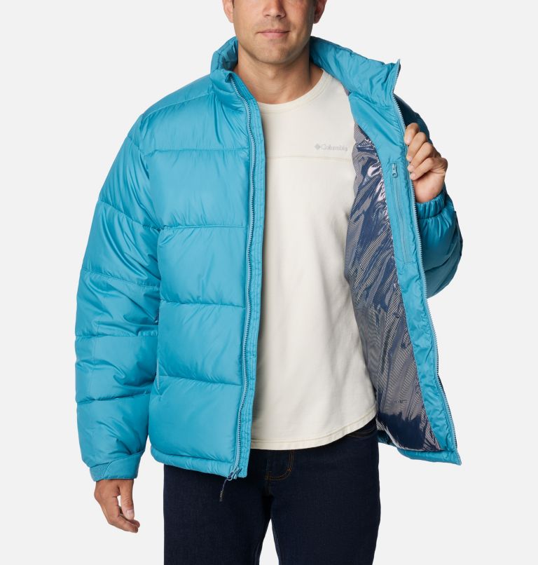 Light blue outlet puffer jacket men