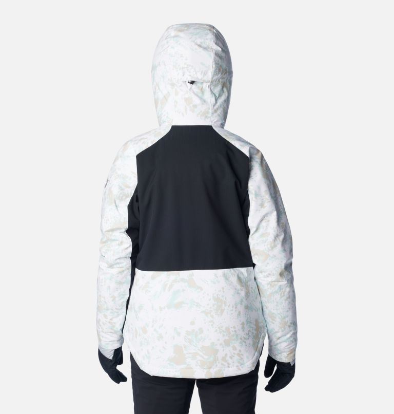 Women's Highland Summit Jacket, Color: White Flurries Print, Black, image 2