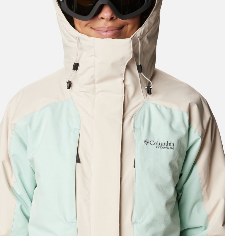 Thumbnail: Women's Highland Summit Waterproof Ski Jacket, Color: Dark Stone, Aqua Haze, image 4