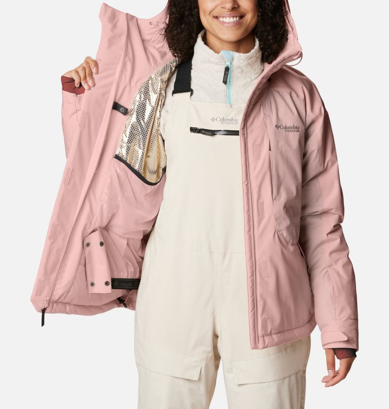 Thumbnail: Women's Highland Summit Waterproof Ski Jacket, Color: Dusty Pink, image 5