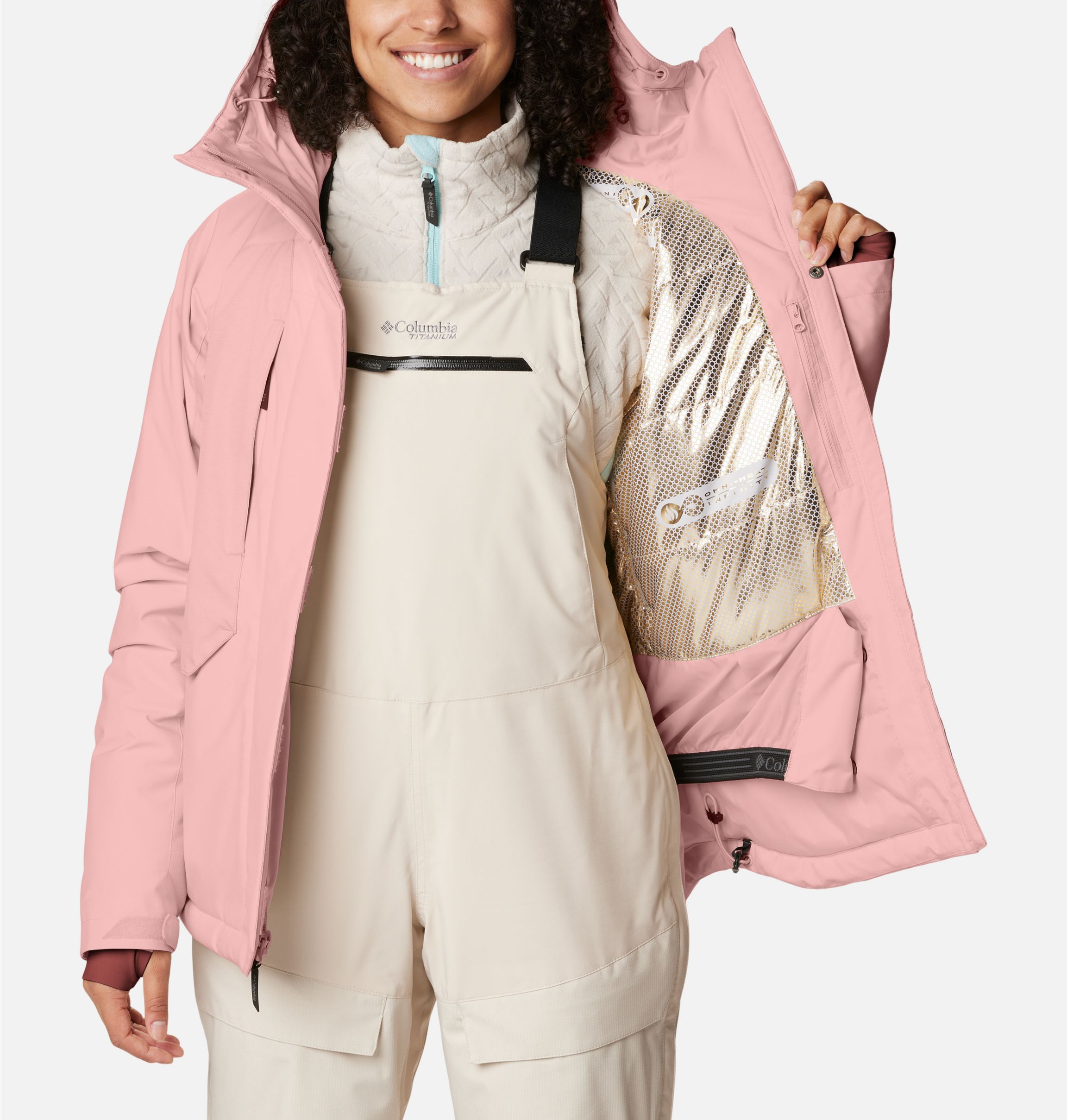 Columbia pink hot sale ski jacket