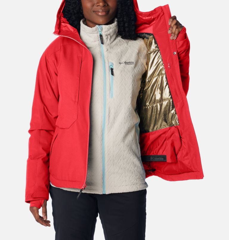 Thumbnail: Women's Highland Summit Waterproof Ski Jacket, Color: Red Lily, image 6