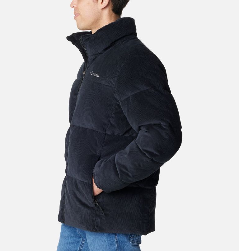 Thumbnail: Men's Puffect Corduroy Puffer Jacket, Color: Black, image 3
