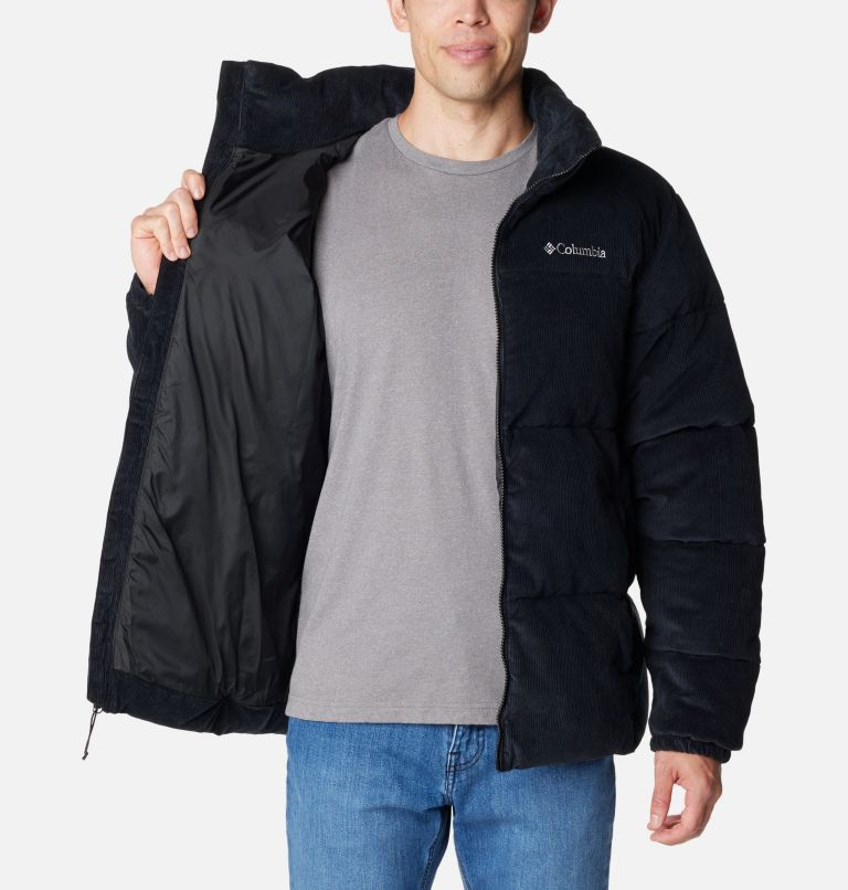 Thumbnail: Men's Puffect Corduroy Puffer Jacket, Color: Black, image 5