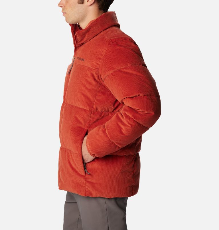 Orange cord puffer clearance jacket