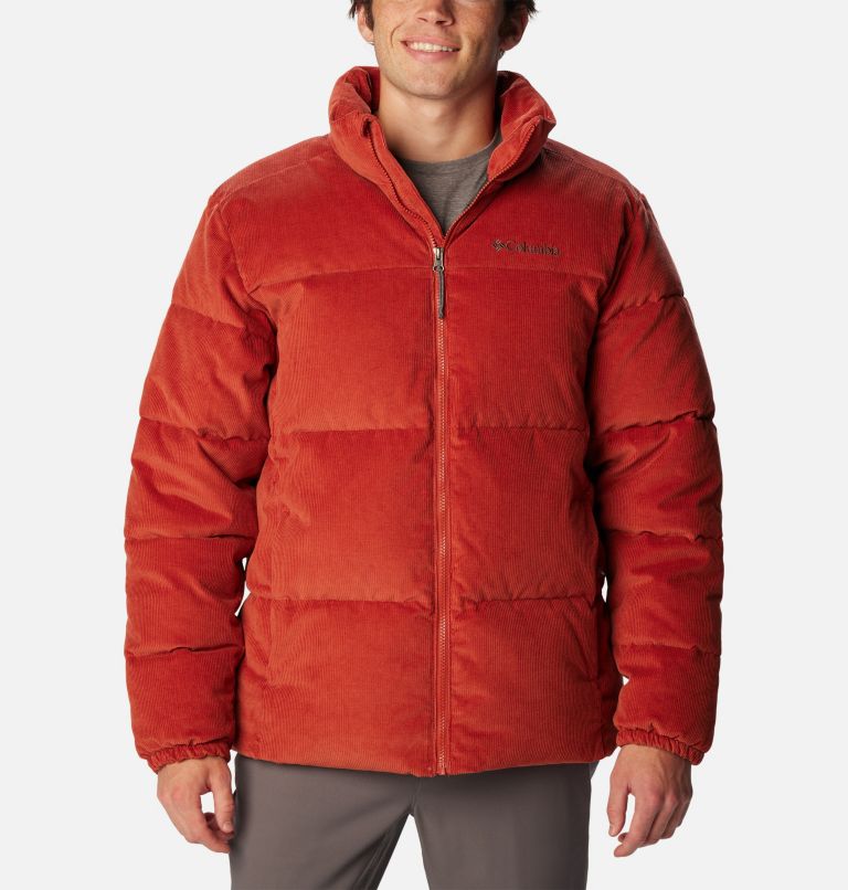 Thumbnail: Men's Puffect Corduroy Puffer Jacket, Color: Warp Red, image 1