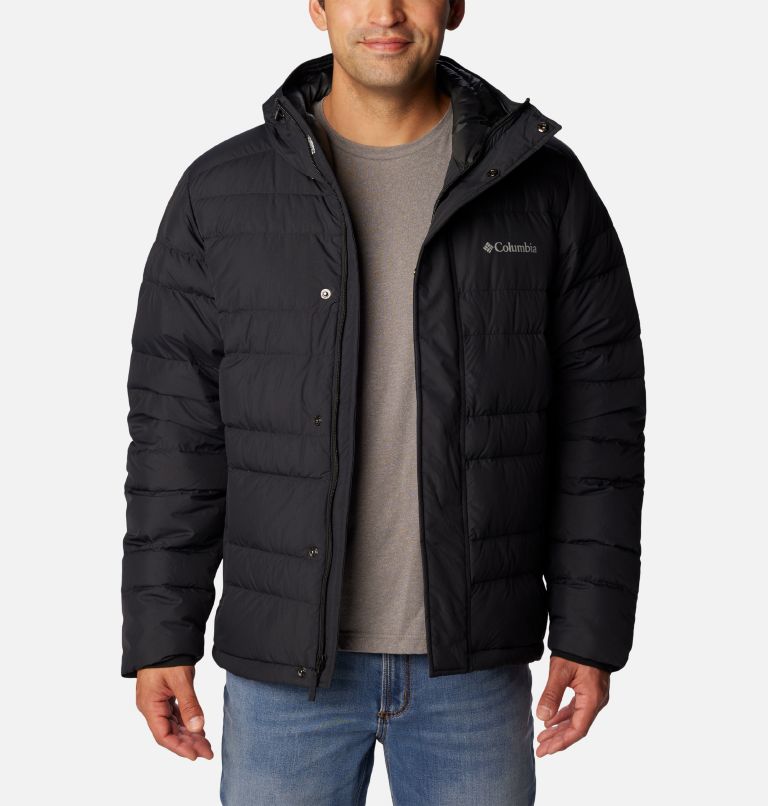 Men's Saltzman Down Hooded Jacket, Color: Black, image 7