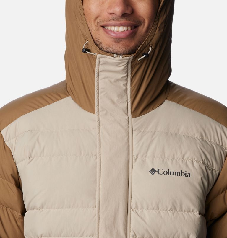 Men's Saltzman Down Hooded Jacket, Color: Ancient Fossil, Delta, image 4
