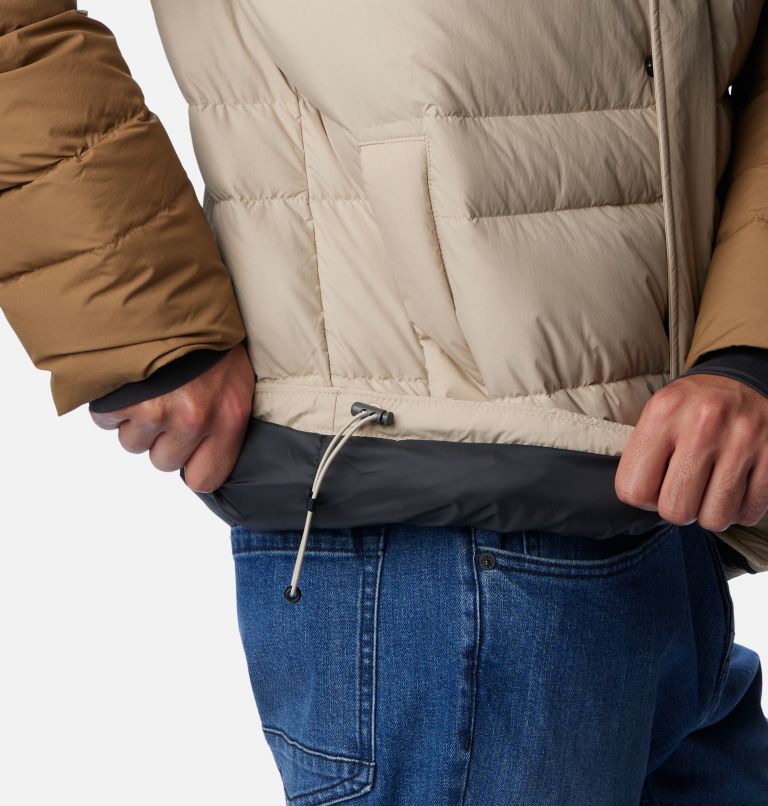 Men's Saltzman Down Hooded Jacket, Color: Ancient Fossil, Delta, image 6