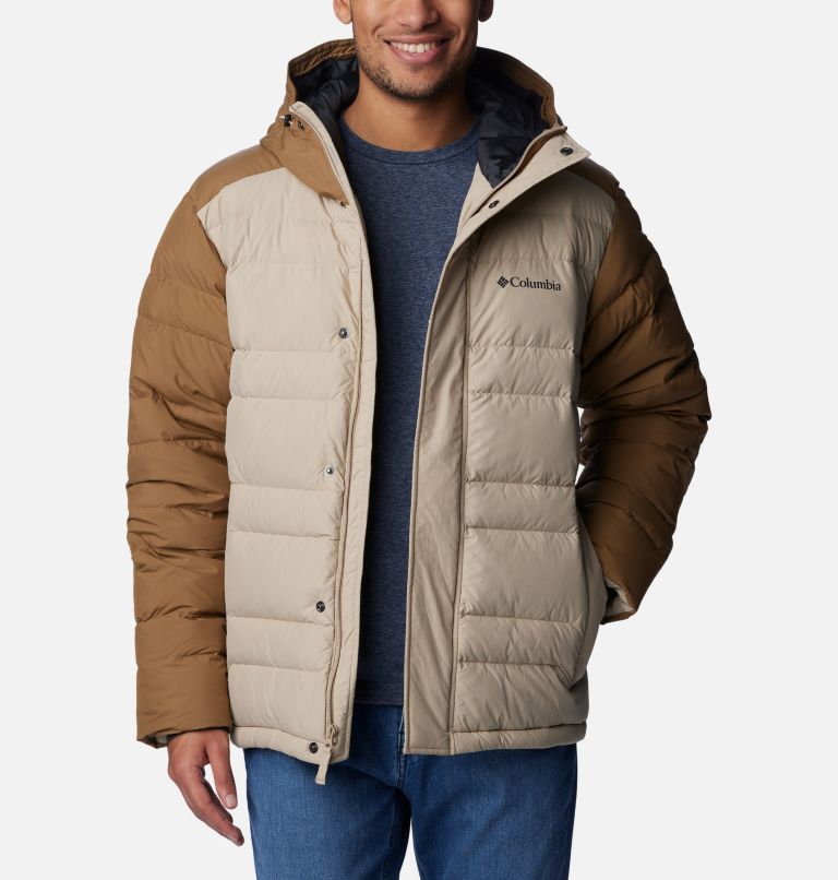 Men's Saltzman Down Hooded Jacket, Color: Ancient Fossil, Delta, image 7