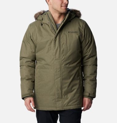 Men's winter parka jacket - light brown V6 OM-JALJ-0132