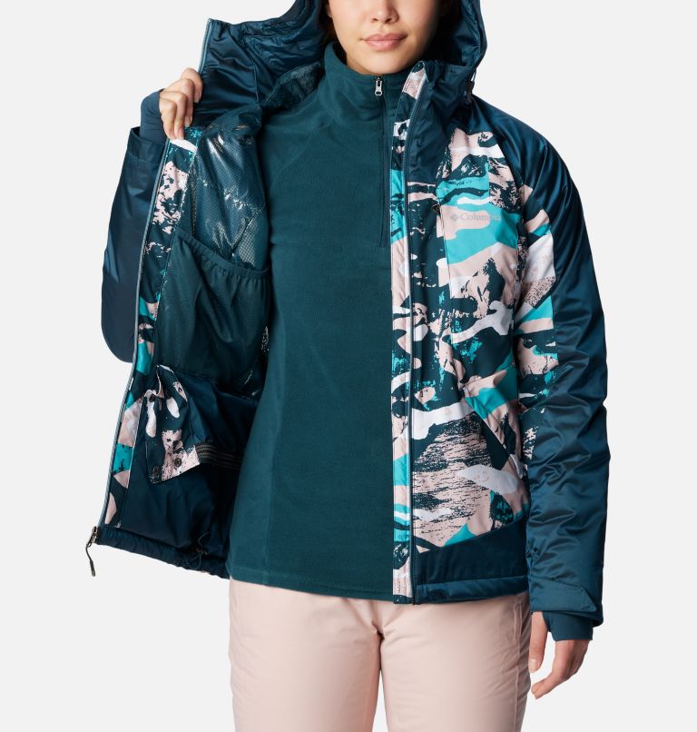 Thumbnail: Women's Sweet Shredder II Insulated Jacket, Color: Dusty Pink Geoglacial, Night Wave Sheen, image 5