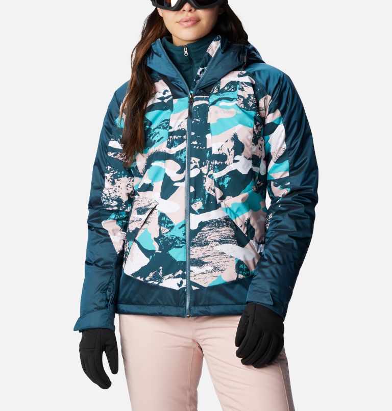 Women's Sweet Shredder II Insulated Jacket, Color: Dusty Pink Geoglacial, Night Wave Sheen, image 1