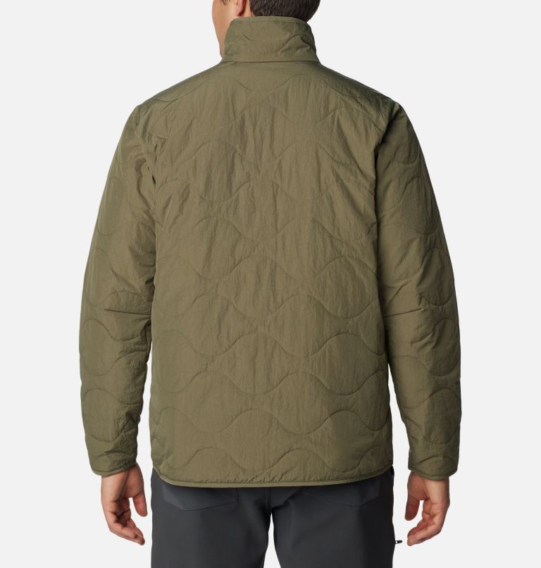 Men's green quilted clearance jacket