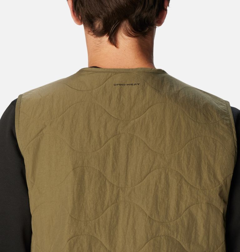 Men's Birchwood Quilted Vest, Color: Stone Green, image 7